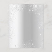 Berichten Menu Silver Bogundy roze bloemen (Achterkant)