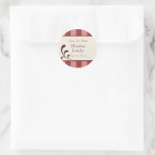 Berichten met bruiloft opslaan Datum ticker Ronde Sticker (Tas)