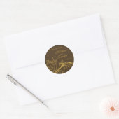 Berichten met bruiloft opslaan Datum ticker Ronde Sticker (Envelop)