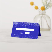 Berichten met een blauwe zilverglitter plaatskaartje (Voorkant)
