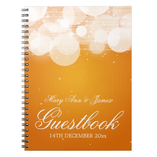 Berichten met een gloed- en sparkle-Sinaasappel Notitieboek (Voorkant)