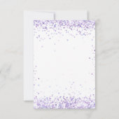 Berichten met een lavender glitter-stofscript kaart (Achterkant)