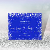 Berichten met een royal blue Silver glitter budget Flyer