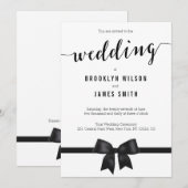 Berichten met een zwart-wit huwelijk kaart (Voorkant / Achterkant)