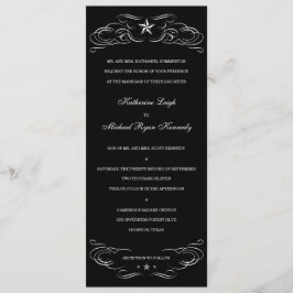 Berichten met een zwart-wit leone Star Wedding Kaart