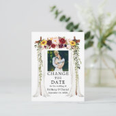 Berichten met gemengde bloemen Datum wijzigen Briefkaart (Staand voorkant)