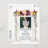 Berichten met gemengde bloemen Datum wijzigen Briefkaart (Voorkant / Achterkant)