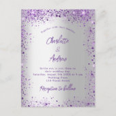 Berichten met paarse enkels uitnodiging briefkaart (Voorkant)