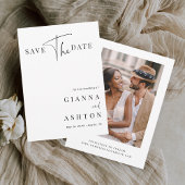 Berichten met zwarte en witte moderne kalligrafie save the date