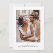 Berichten met zwarte en witte moderne kalligrafie save the date (Achterkant)