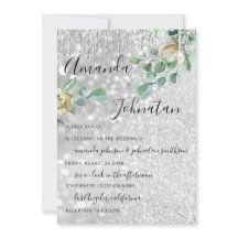 Berichten monogram druif Florals Mint Glitter Silv
