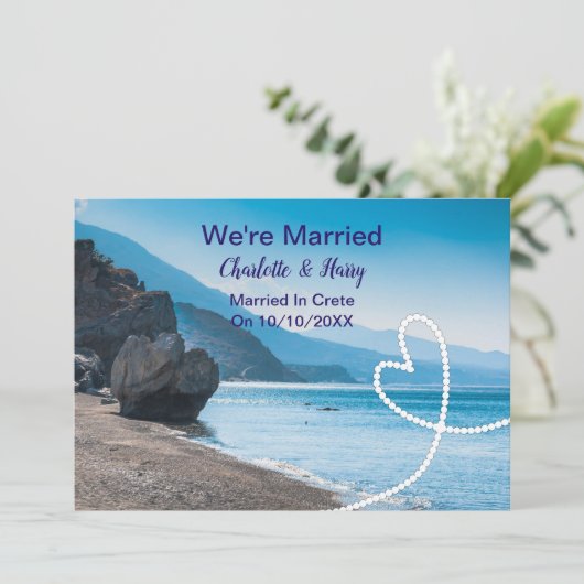 Berichten na bruiloft kaart (Staand voorkant)