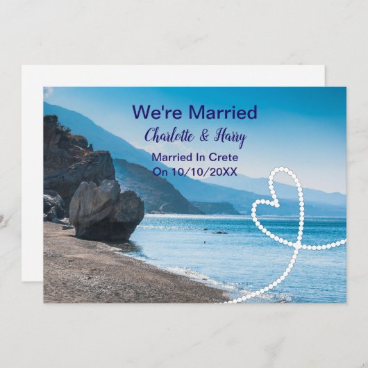 Berichten na bruiloft kaart (Voorkant / Achterkant)