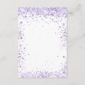 Berichten ontvangen details violet lavender glitte informatiekaartje (Achterkant)