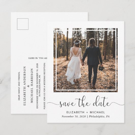 Berichten ontvangen Foto opslaan Datum Aankondigingskaart (Voorkant / Achterkant)