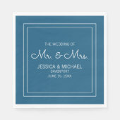 Berichten ontvangen Modern Elegant Chic Blue White Servet (Voorkant)