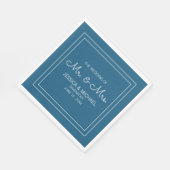 Berichten ontvangen Modern Elegant Chic Blue White Servet (Hoek)