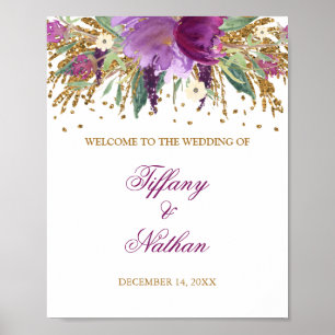 Berichten ontvangen Paarse Glitter Amethyst Poster