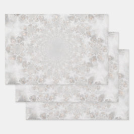 Berichten ontvangen White Silver Gold Simple Elega Inpakpapier Vel