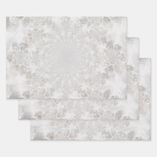 Berichten ontvangen White Silver Gold Simple Elega Inpakpapier Vel (Set)