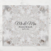 Berichten ontvangen White Silver Gold Simple Elega Sparkling Wijnetiket (Enkel label)