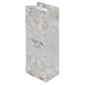 Berichten ontvangen White Silver Gold Simple Elega Wijn Cadeautas (Achterkant Gekanteld)