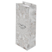 Berichten ontvangen White Silver Gold Simple Elega Wijn Cadeautas (Voorkant Gekanteld)