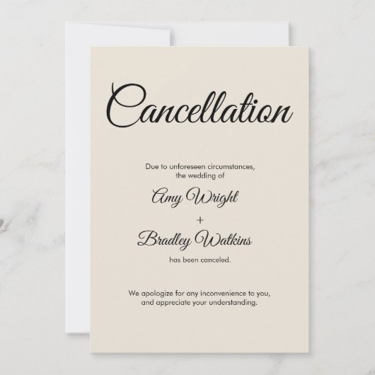 Berichten over annulering huwelijk kaart (Voorkant)