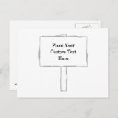 Berichten over berichten. Grijs en wit. Briefkaart (Voorkant / Achterkant)