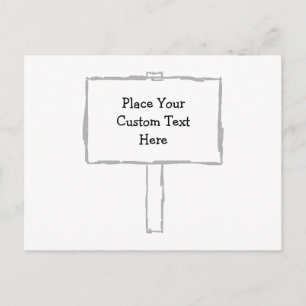 Berichten over berichten. Grijs en wit. Briefkaart