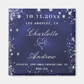 Berichten over blauwe zilverglitter magneet (Voorkant)