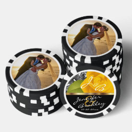 Berichten over bruid en geel roodbruin pokerchips