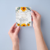 Berichten over de bijtende zonnebloemen - marmerbu flyer (Hand)