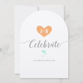 Berichten over de typografie Folk Art Floral Weddi Kaart (Achterkant)