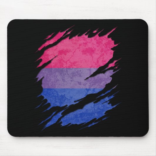 Berichten over de vlag met bisexual Pride Muismat (Voorkant)