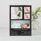 Berichten over de zwarte en roze Baby voor meerder Aankondiging (Staand voorkant)