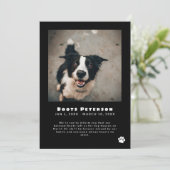 Berichten over foto's met witte afdruk Pet verlies Aankondiging (Staand voorkant)