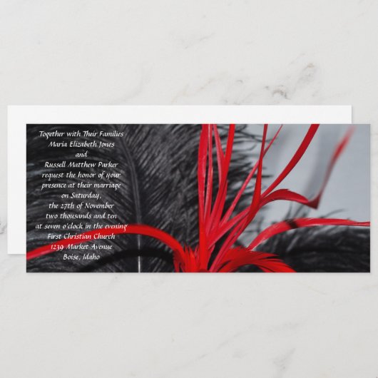 Berichten over het donker en rode doezelhuwelijk kaart (Voorkant / Achterkant)