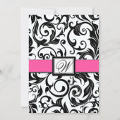 Berichten over het donkerbruin en warm-roze huweli kaart (Voorkant)