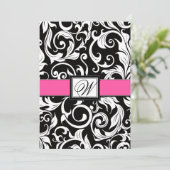 Berichten over het donkerbruin en warm-roze huweli kaart (Staand voorkant)