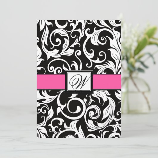 Berichten over het donkerbruin en warm-roze huweli kaart (Staand voorkant)