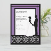 Berichten over het donkere, witte en Paarse huweli Kaart (Staand voorkant)