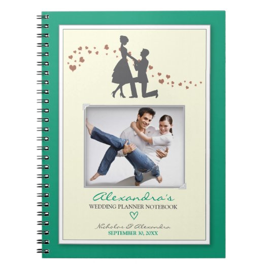 Berichten over het huwelijk (groen) notitieboek (Voorkant)