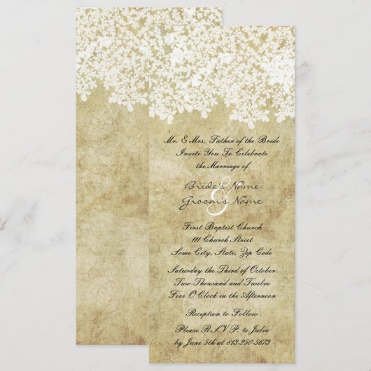 Berichten over het  huwelijk kaart (Voorkant / Achterkant)