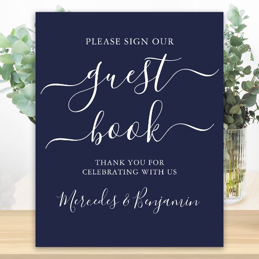 Berichten over het huwelijk Onderteken Modern Scri Poster