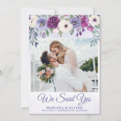 Berichten over het huwelijk Periwinkle Fuchsia Flo Kaart (Voorkant)