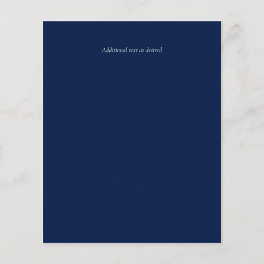 Berichten over het huwelijk tussen marineblauw kor (Achterkant)