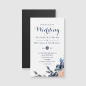 Berichten over het huwelijk tussen marineblauw kor (Voorkant / Achterkant)