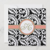 Berichten over het huwelijk tussen zwart en koraal kaart (Achterkant)