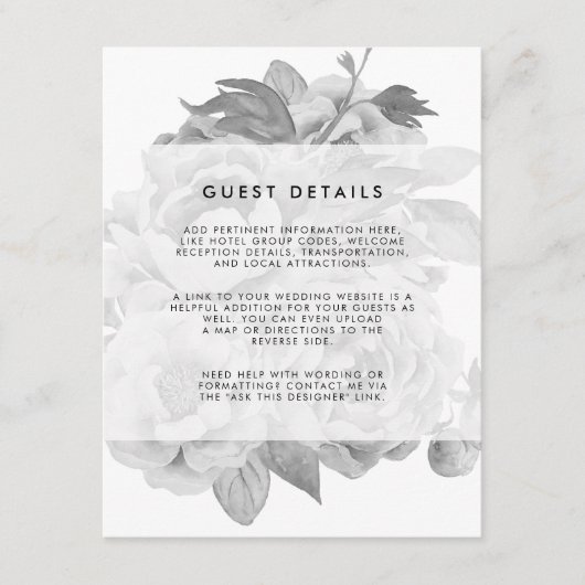 Berichten over het huwelijk tussen zwarte en witt Informatiekaartje (Voorkant)